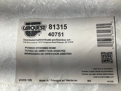 Carquest 81315 Power Steering Return Line Hose