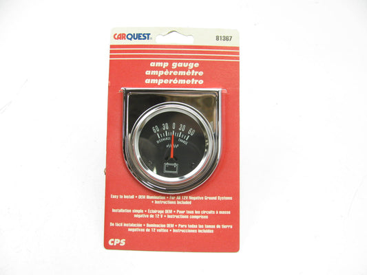 Carquest 81367 Amp Meter Gauge - 12V Negative Ground - 0-60 Amp