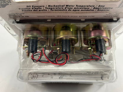 Carquest 81560 Triple Gauge Set Oil Pressure, Amp, Mechanical Water Temp 1-1/2''