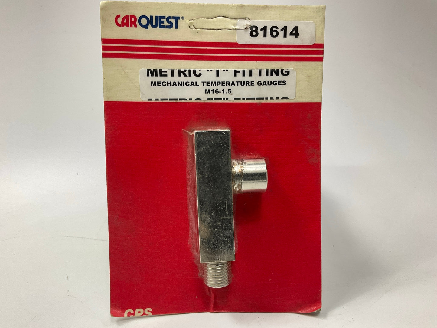Carquest 81614 Metric ''T'' Tee Fitting For Mechanical Water Temp Gauge, M16-1.5