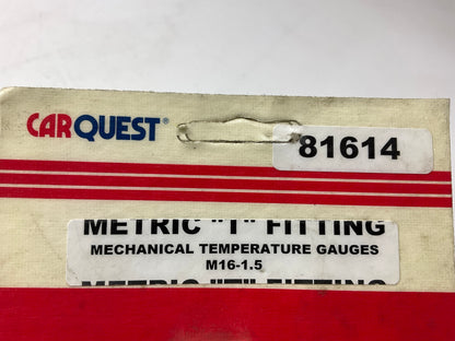 Carquest 81614 Metric ''T'' Tee Fitting For Mechanical Water Temp Gauge, M16-1.5