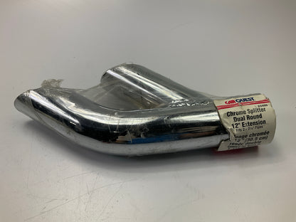 Carquest 82400 Chrome Splitter Dual Round 12'' Pipe Extension For 2''-2-1/4'' Pipe
