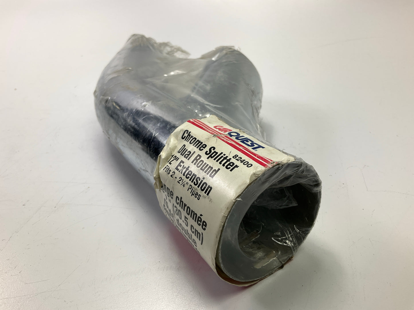 Carquest 82400 Chrome Splitter Dual Round 12'' Pipe Extension For 2''-2-1/4'' Pipe