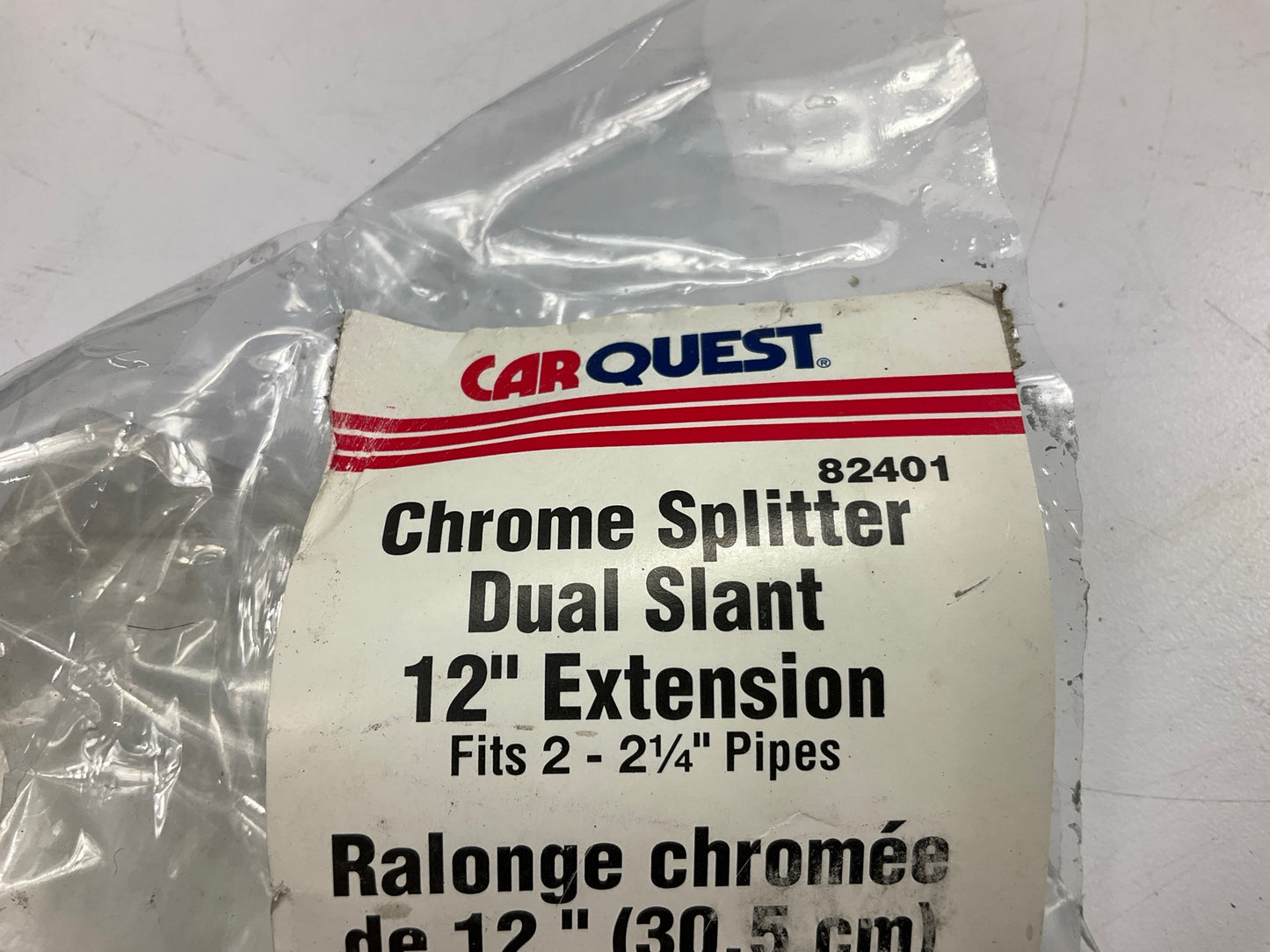 Carquest 82401 Chrome Dual 12'' Exhaust Pipe Splitter Tip For 2-2-1/4'' Pipe