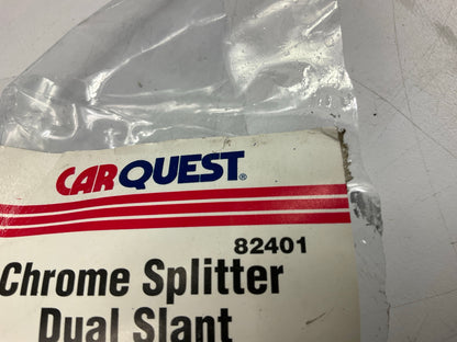 Carquest 82401 Chrome Dual 12'' Exhaust Pipe Splitter Tip For 2-2-1/4'' Pipe