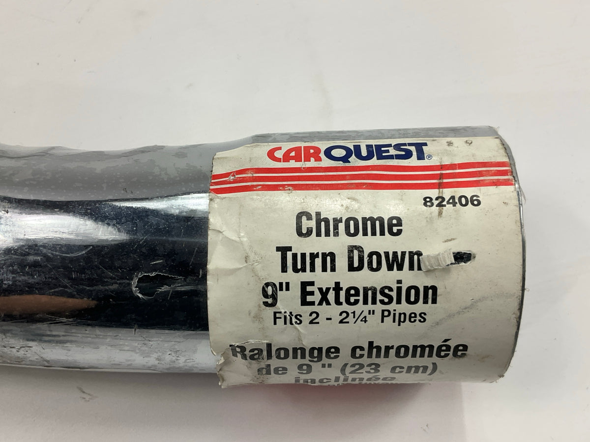 Carquest 82406 Exhaust Pipe Chrome Turn Down 9'' Extension For 2-2 1/4'' Pipe