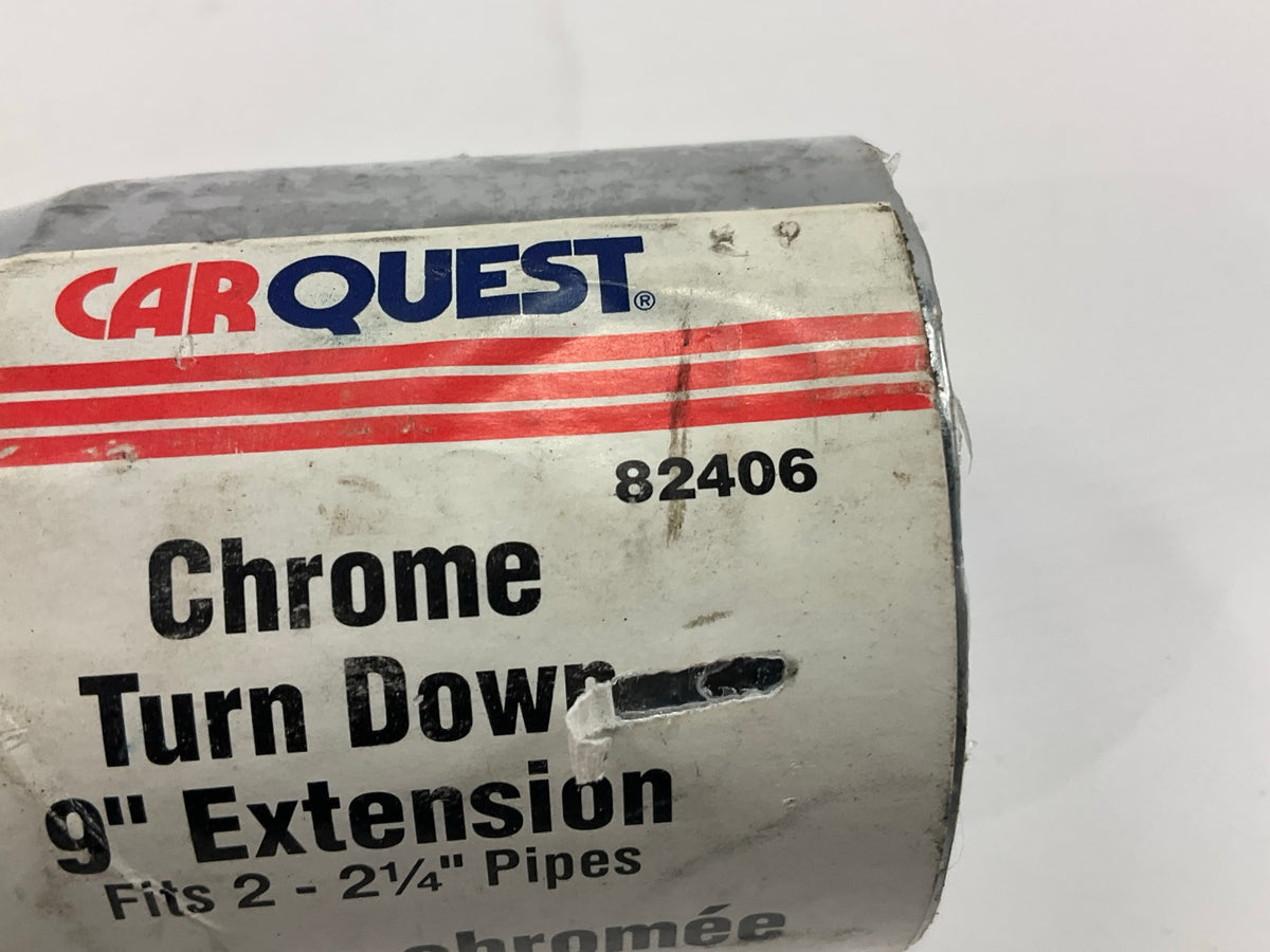 Carquest 82406 Exhaust Pipe Chrome Turn Down 9'' Extension For 2-2 1/4'' Pipe