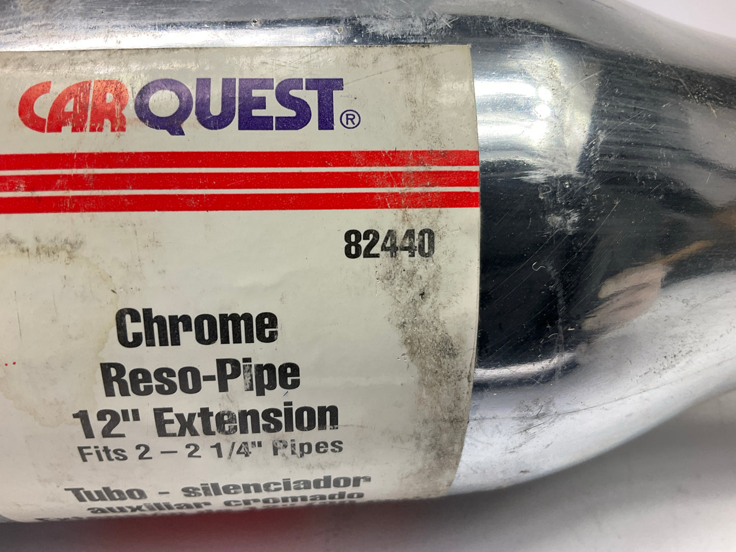 Carquest 82440 Chrome Reso-Pipe 12'' Exhaust Extension Tip, For 2''-2-1/4'' Pipes