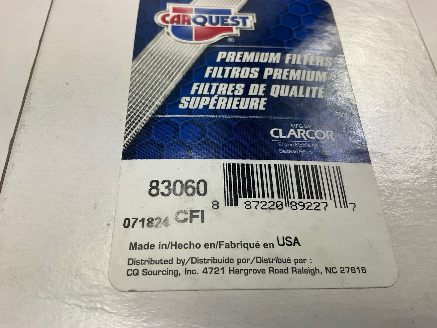 Carquest 83060 Hydraulic Breather Filter Replaces PFA11028 49060 LF472 AF4884