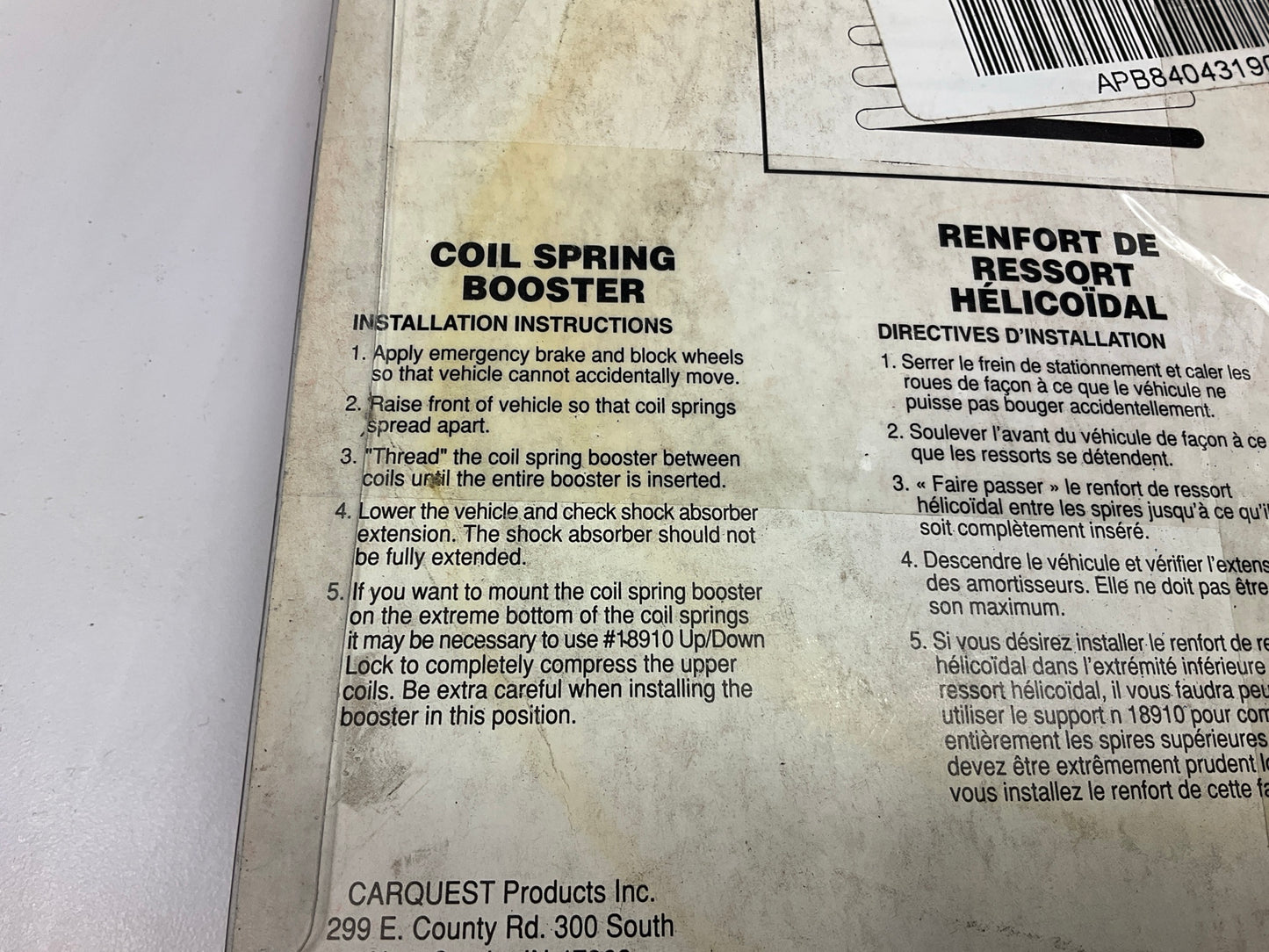 Carquest 83080 Coil Spring Booster Spacer
