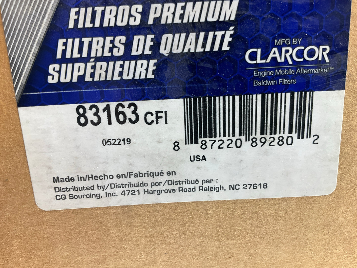 Carquest 83163 Air Filter - Replaces 49163, RS5415, P612470, AH164063, AF27990