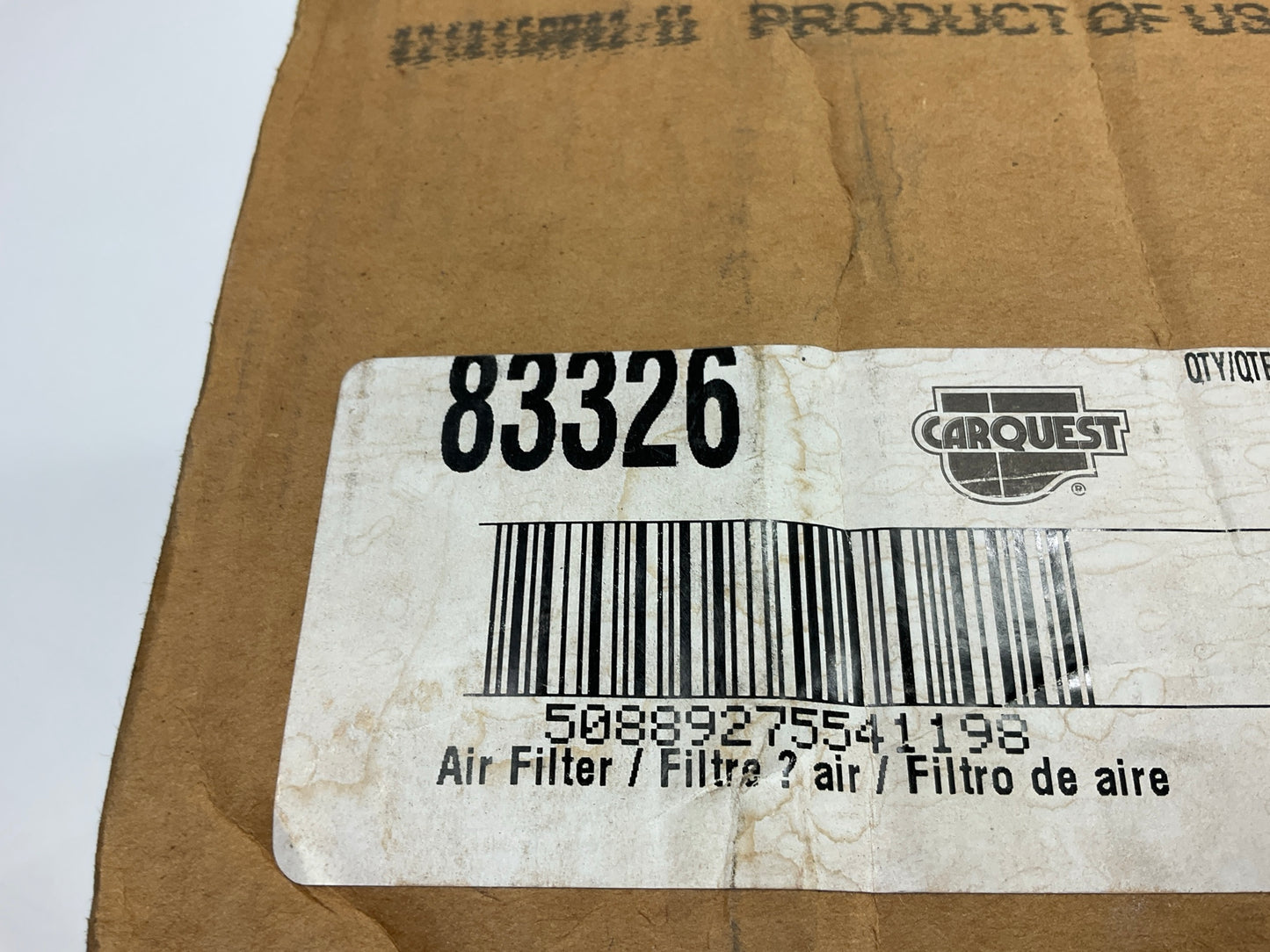 Carquest 83326 Air Filter Replaces WA6134 A18292 LAF5590 AF25380 CA5345 P901417