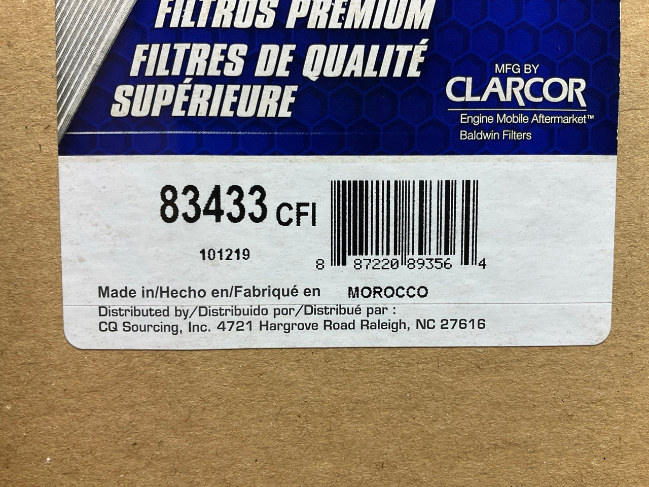 Carquest 83433 Air Filter Replaces 49433, RS5397, AF26349, 82034440, RS5397