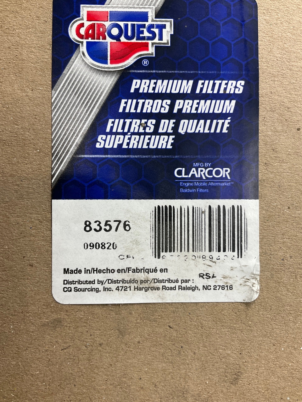Carquest 83576 Inner Air Filter - Replaces PA3631, P533234, AF1179, 49576