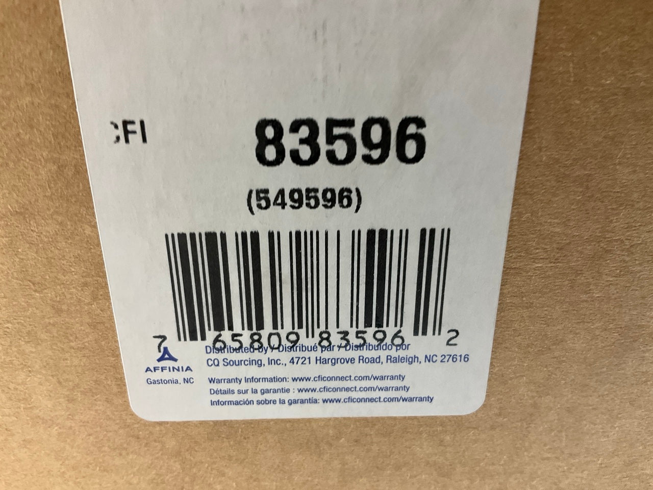 Carquest 83596 Air Filter Replaces: AF25498, 82008596