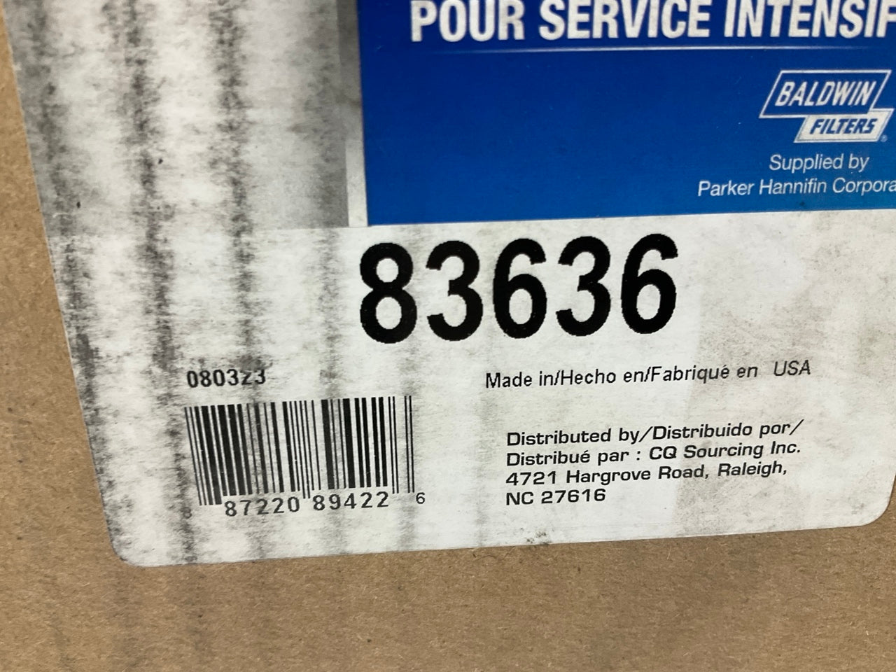Carquest 83636 Air Filter Replaces WIX 49636, Purolator A65919, LAF3814, CA11229