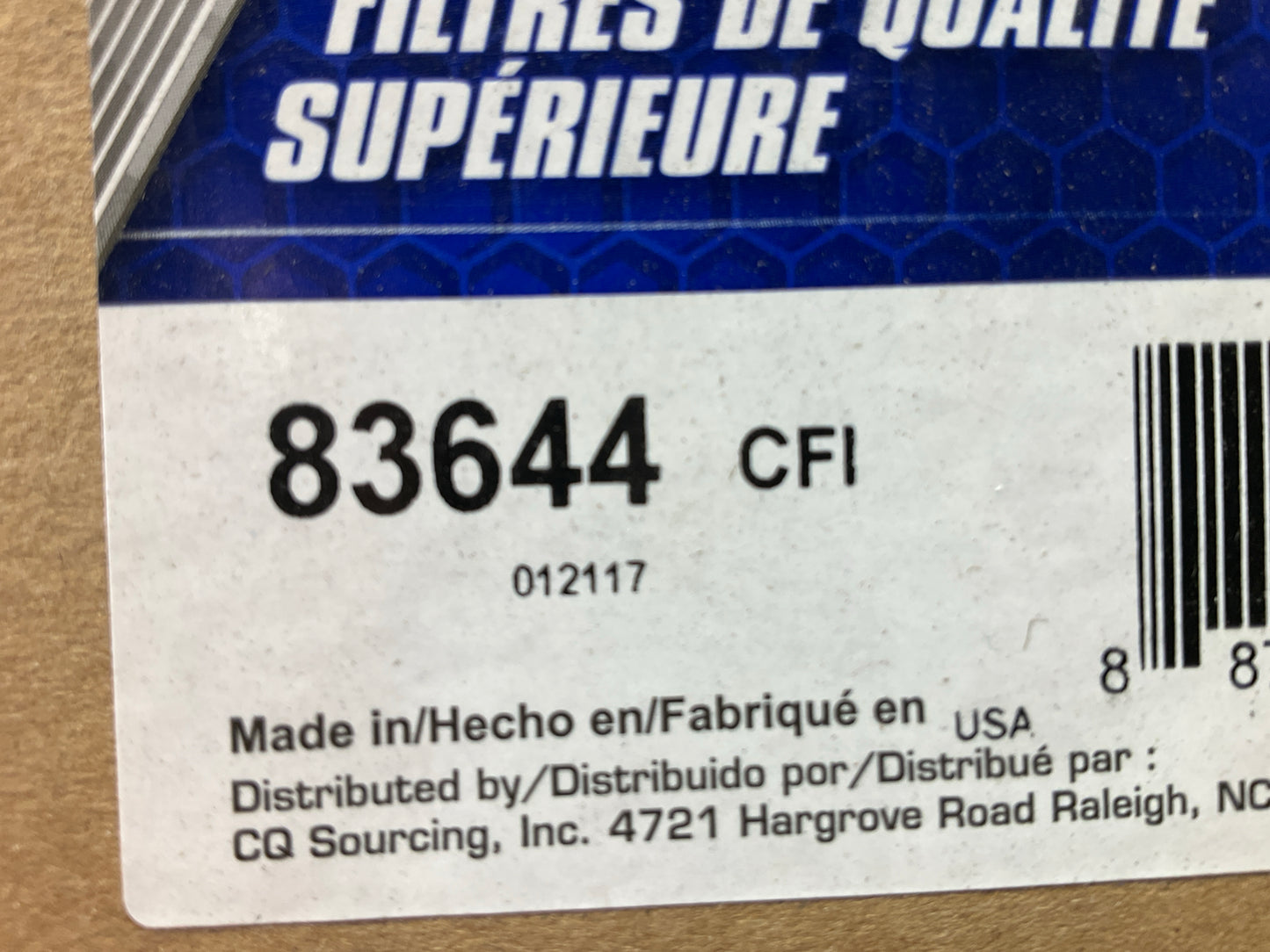 Carquest 83644 Cabin Air Filter - Replaces RE70742, PA3900, P618644, 49644