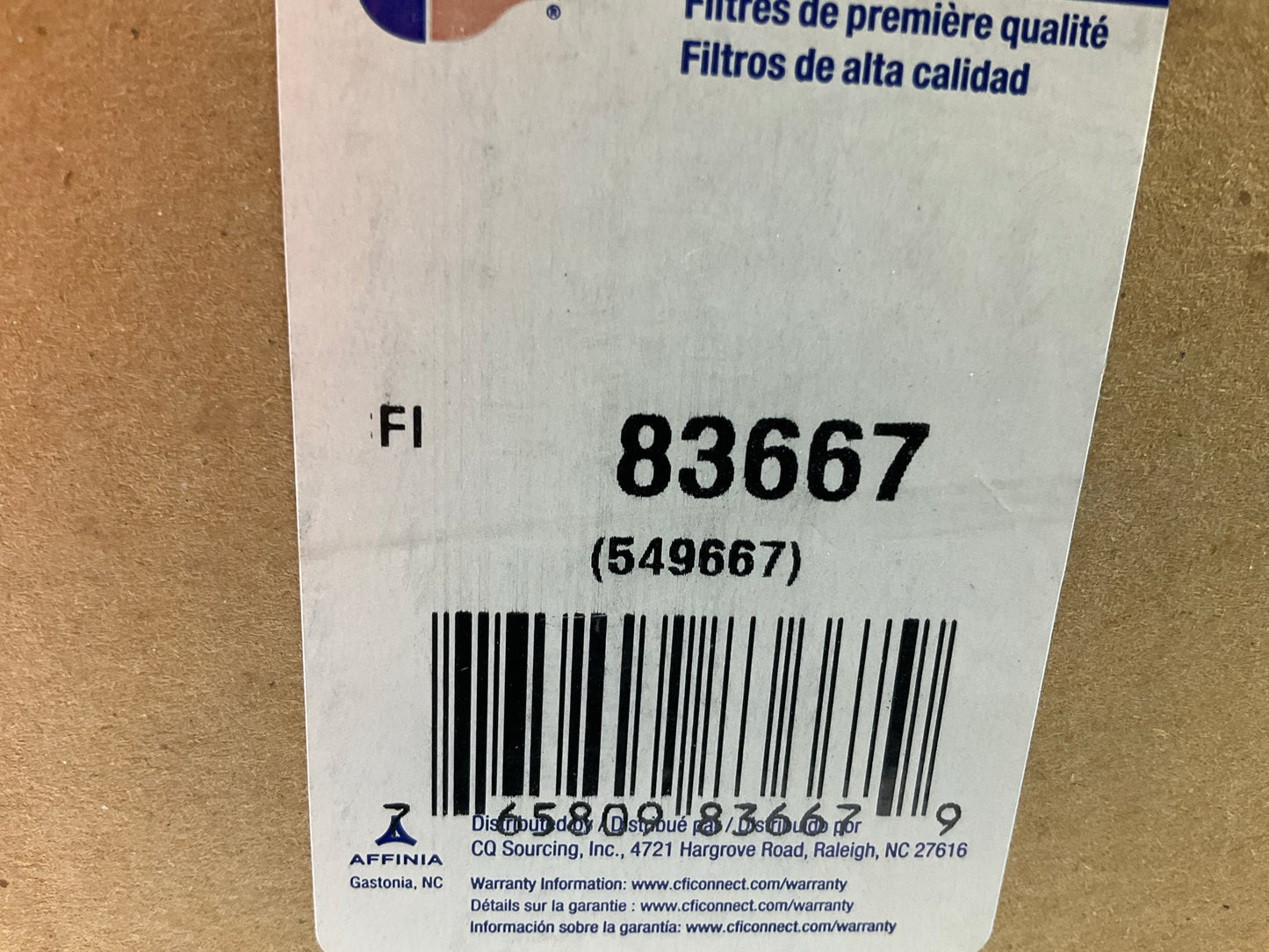 Carquest 83667 Air Filter Replaces  49667 AF4204 P622091 CA5791 568310D1