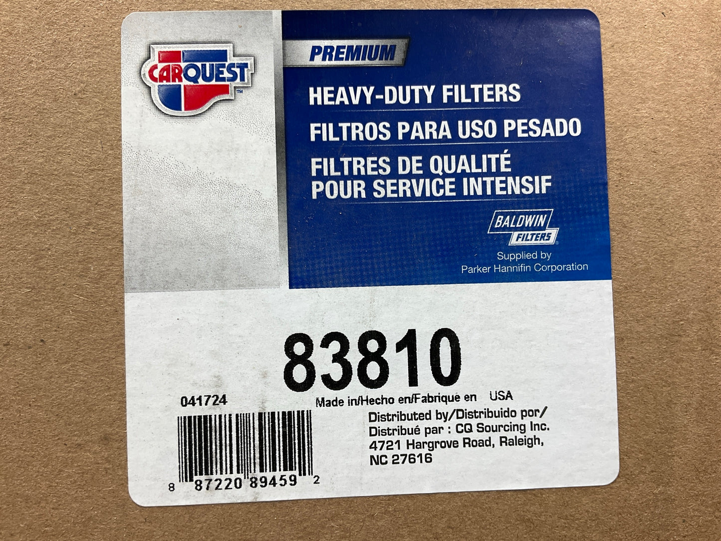 Carquest 83810 Air Filter Replaces 49810, 2914-5018-00, LAF6999, AF2461, RS3999