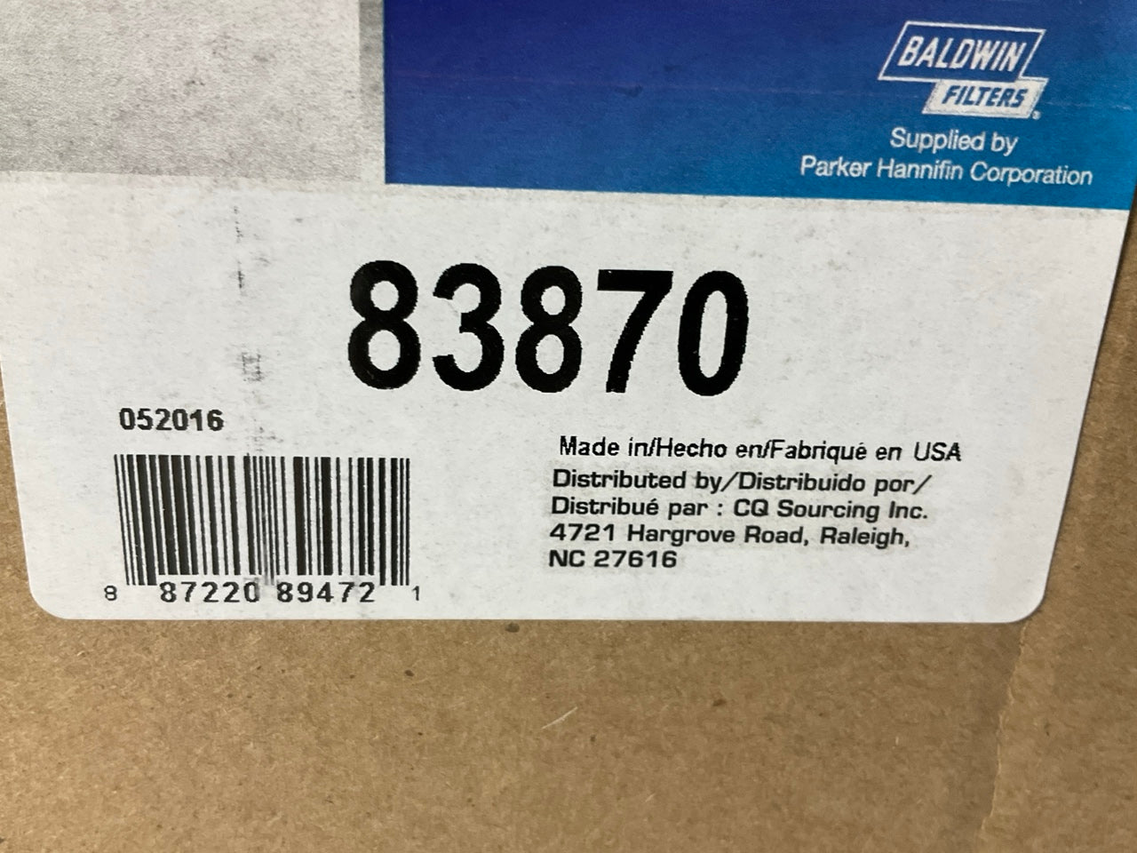 Carquest 83870 Air Filter - Replacement For CAT 207-6870, WIX 49870, NAPA 9870