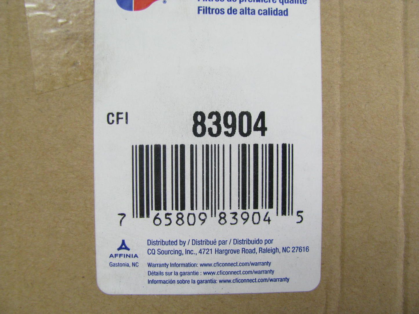 Carquest 83904 Cabin Air Filter For CAT Equipment - WP10237 WIX 49904, P618641