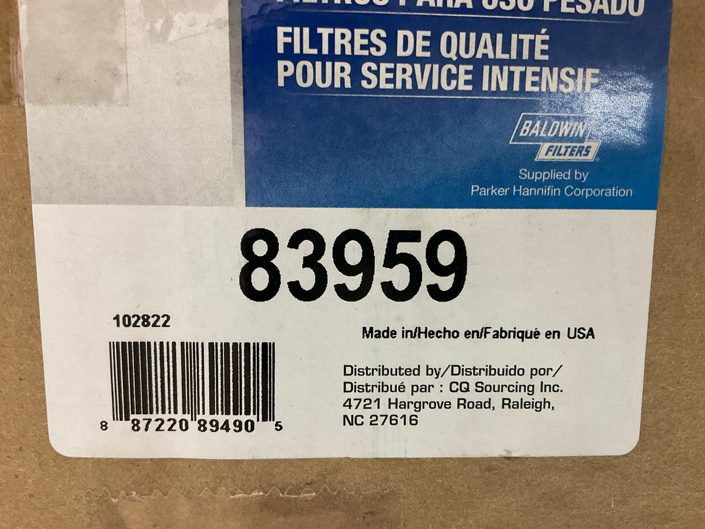 Carquest 83959 Air Filter Replaces 49959 9959 LAF3233FR CA5420 AF4202 P607960
