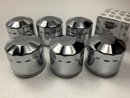 (6) Carquest 84013 Chrome Motorcycle Oil Filter Replaces 57013, 63782-80, PH6019
