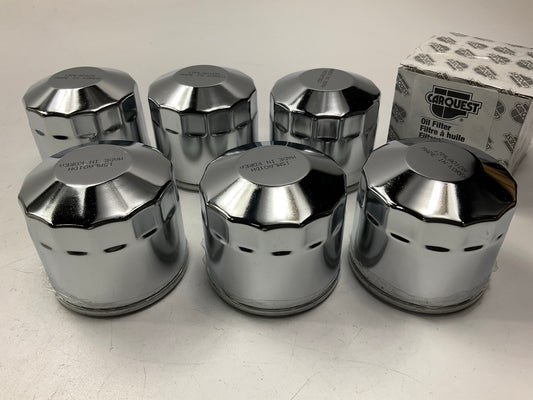 (6) Carquest 84013 Chrome Motorcycle Oil Filter Replaces 57013, 63782-80, PH6019