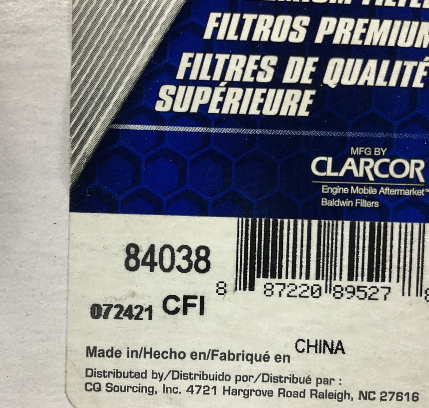 Carquest 84038 Engine Oil Filter