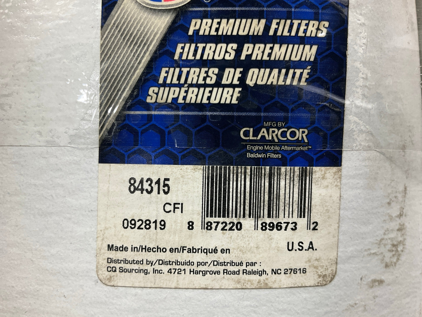 Carquest 84315 Hydraulic Filter Replaces P171314, 8T-3815, PT8329, 57315, CC3