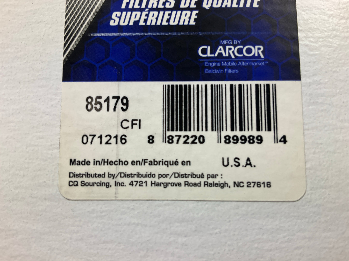 (2) Carquest 85179 Hydraulic Filter Replaces 51179 AH91274 P779616 HF6153