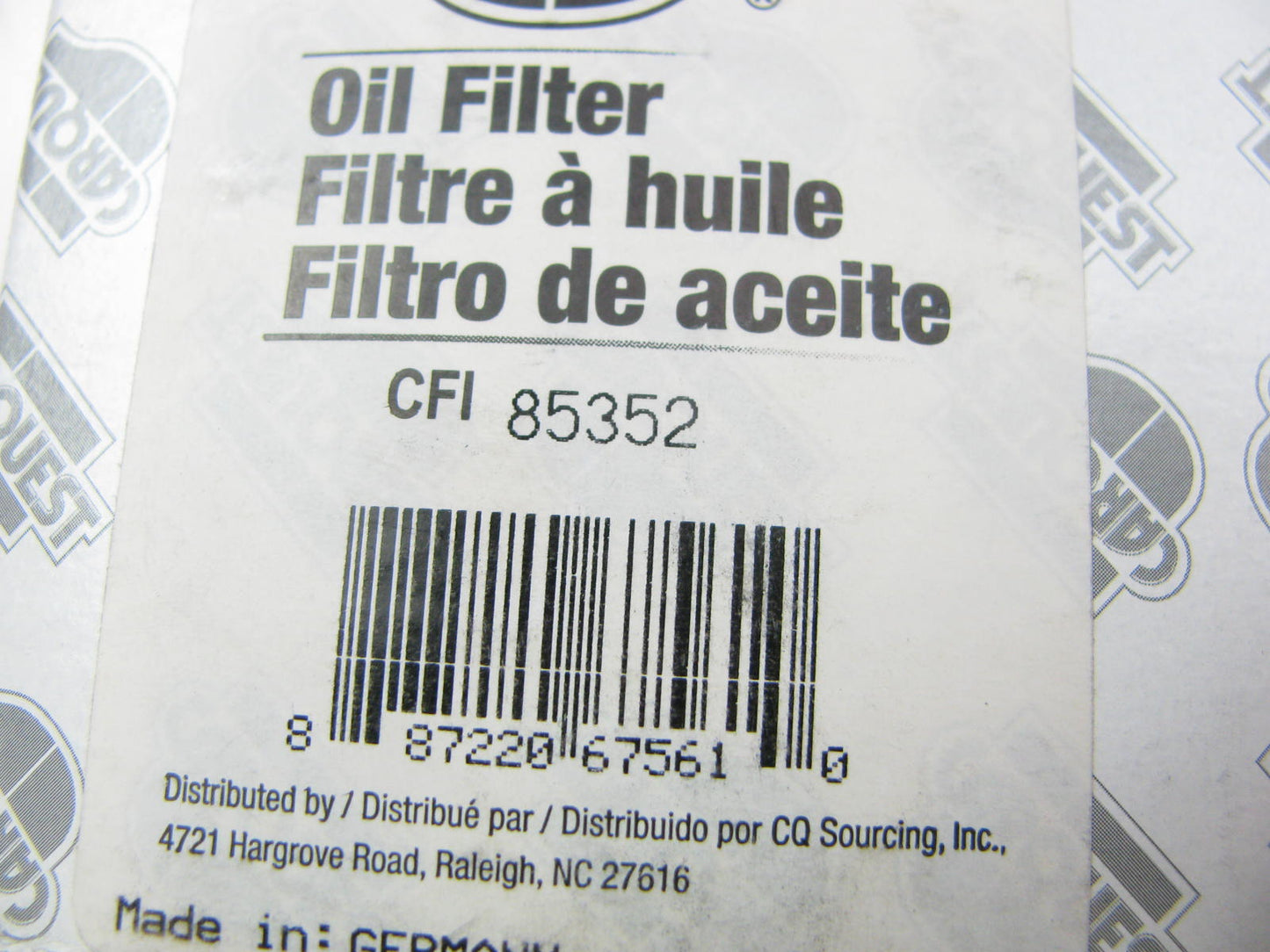 Carquest 85352 Engine Oil Filter - MANN 712/9