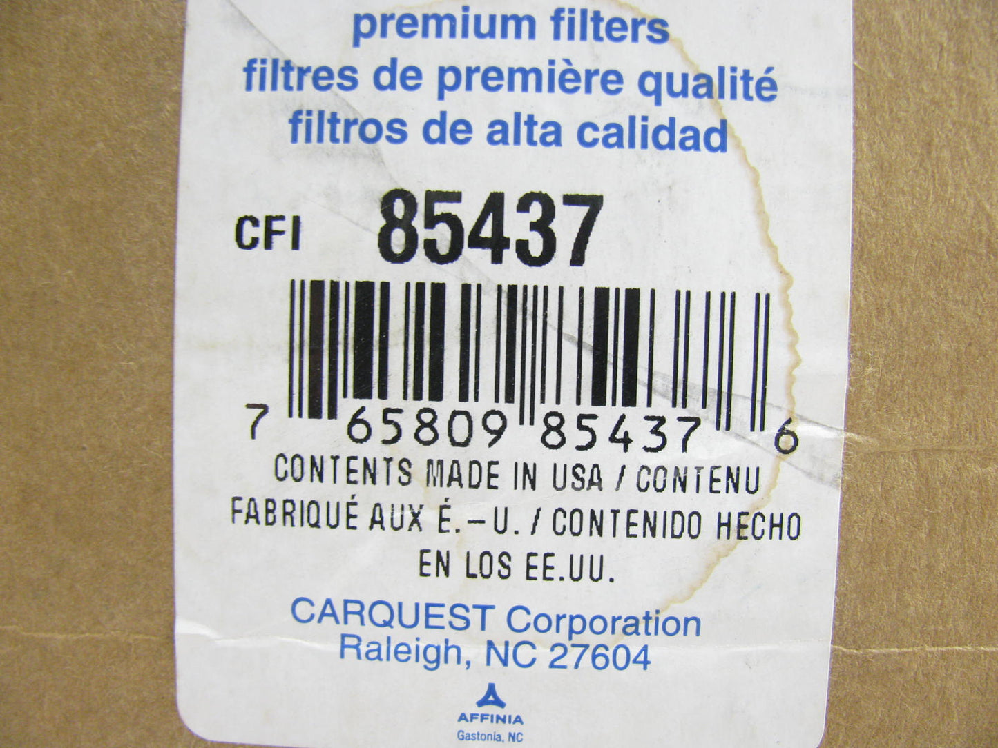 Carquest 85437 Cartridge Fuel Filter For Clark Euclid Ingersoll Rand Compressors