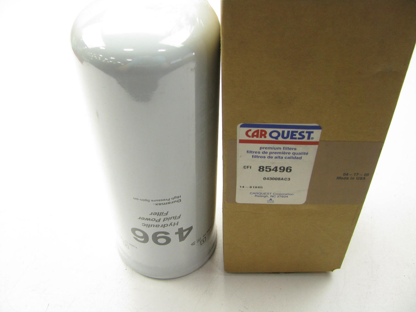 Carquest 85496 Hydraulic Oil Filter Replaces 51496 LFH4473 1496 HF860 HF6551