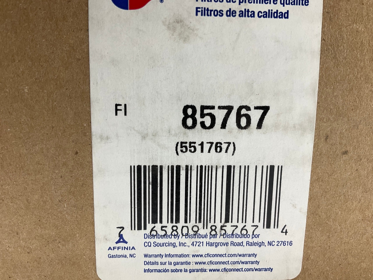 Carquest 85767 Oil Filter Replaces 51767 L40036 LF257 V852O C1039 409197