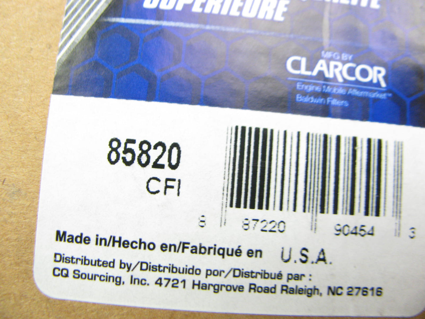 Carquest 85820 Oil Filter Replaces PH3776 51820 LFP2222 LF315 LF3625 P553771