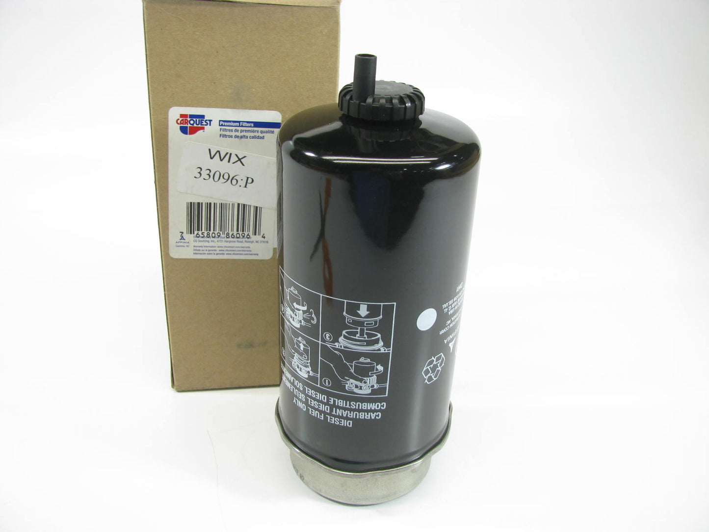 Carquest 86096 Diesel Fuel Water Separator Filter For John Deere RE522966, 33096