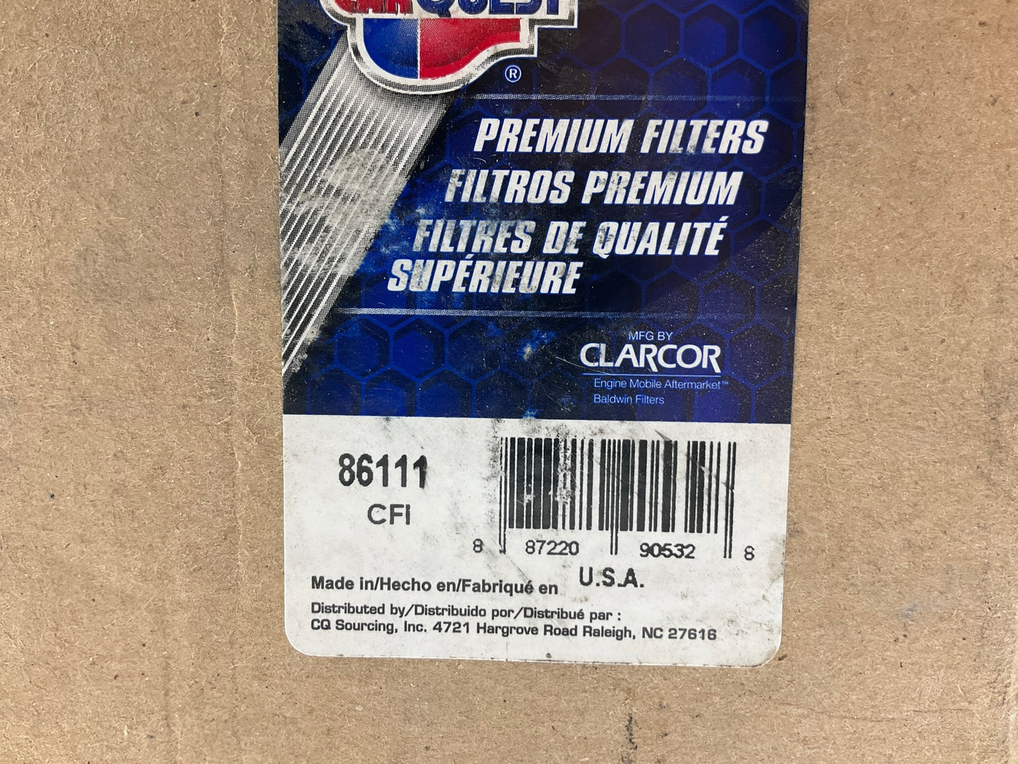 Carquest 86111 Diesel Fuel Water Separator Filter Replaces 33111 LFP2100C BF1211