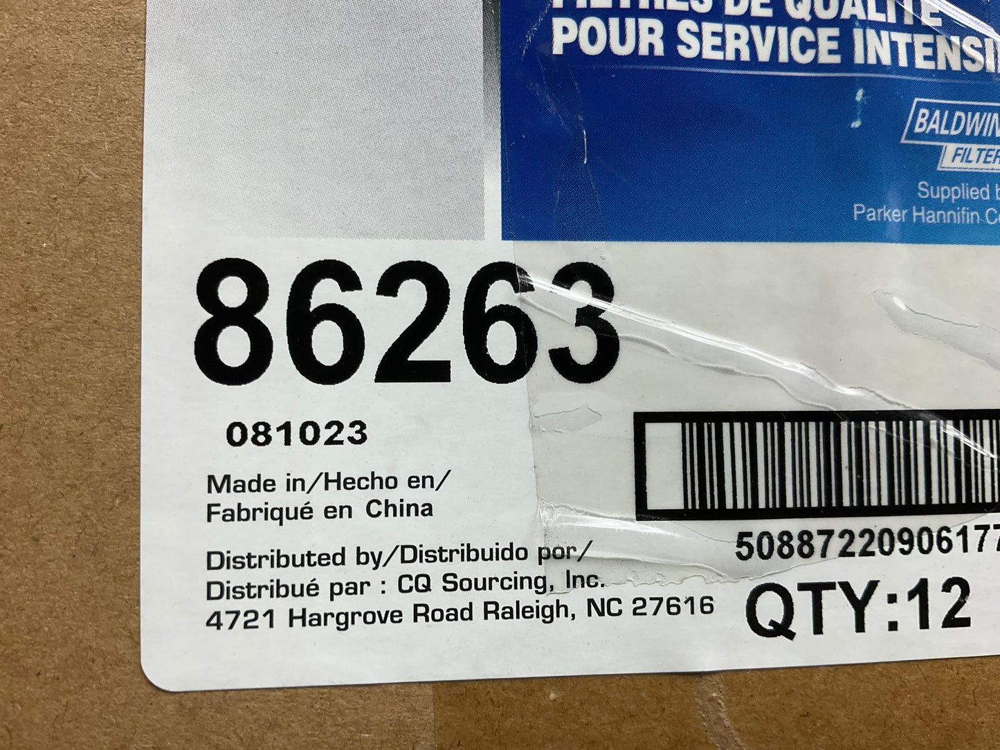 (12) Carquest 86263 Fuel Filter For John Deere CH10479; M801101, Wix 33263