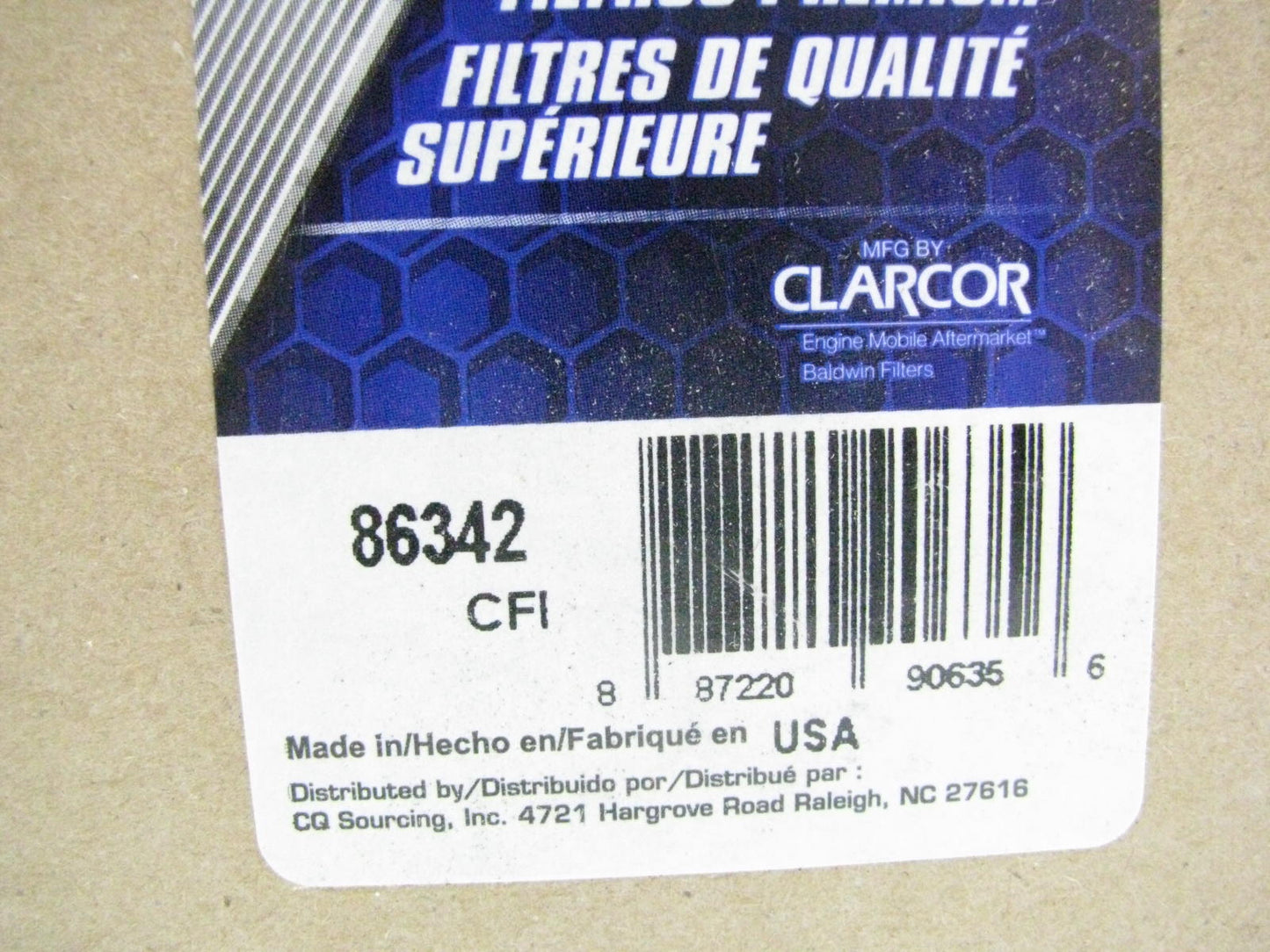 Carquest 86342 Fuel Filter Replaces P1125 33342 F60038 LFP252F FF192 P552563