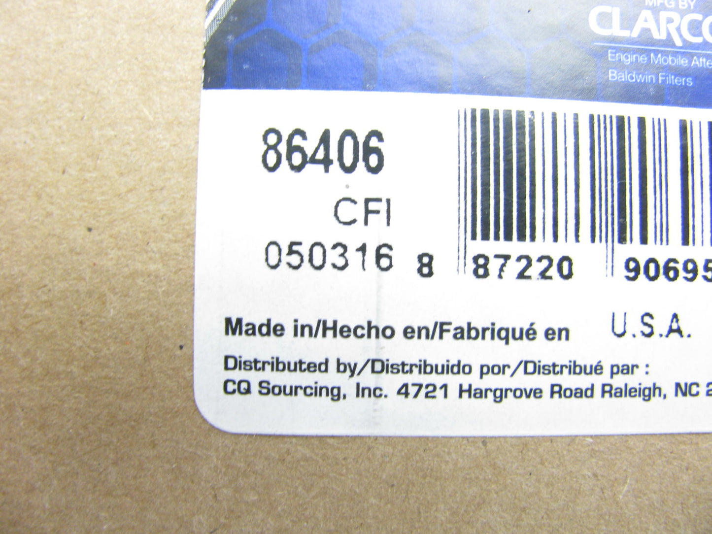 Carquest 86406 Fuel Filter Water Separator 3329289 FS1000 P550901 LFF1000