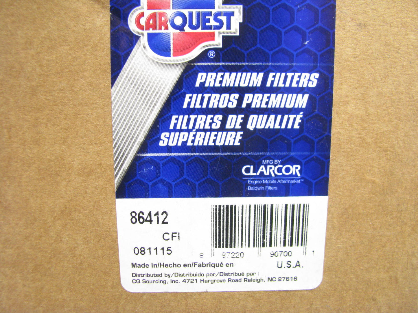 Carquest 86412 Diesel Fuel Water Separator Filter