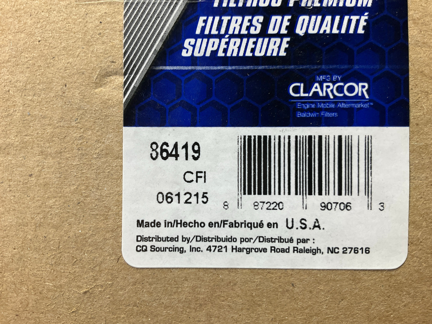 Carquest 86419 Diesel Fuel Water Separator Filter