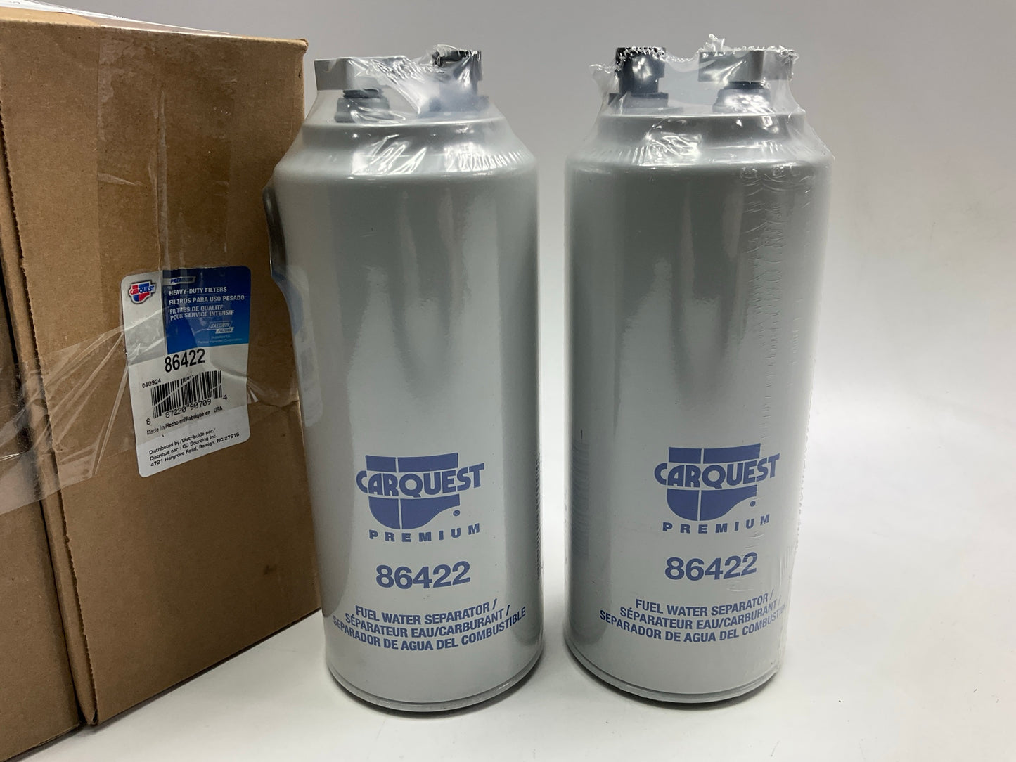 (2) Carquest 86422 Diesel Fuel Water Separator Filter Replaces PS8689 33422