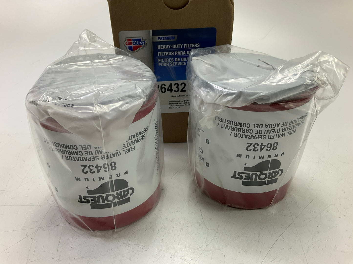 (2) Carquest 86432 Diesel Fuel Water Separator Filters - 33432, R20T, PS6830