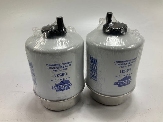 2 Carquest White 86531 Diesel Fuel Water Separator Filter PS7407A 33531 LFF8215