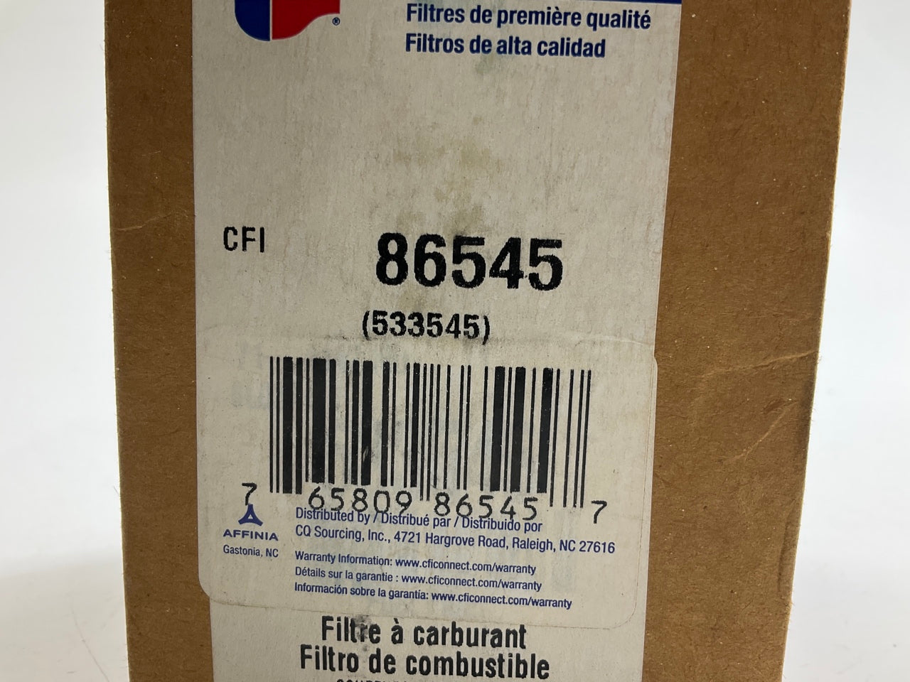 Carquest 86545 Fuel Filter Replaces 33545 116286 28148 F55187 L6286F FF1050