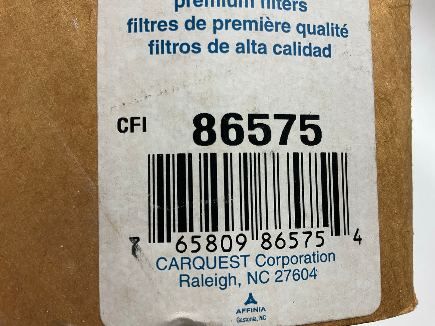 Missing Hardware - Carquest 86575 Fuel Filter