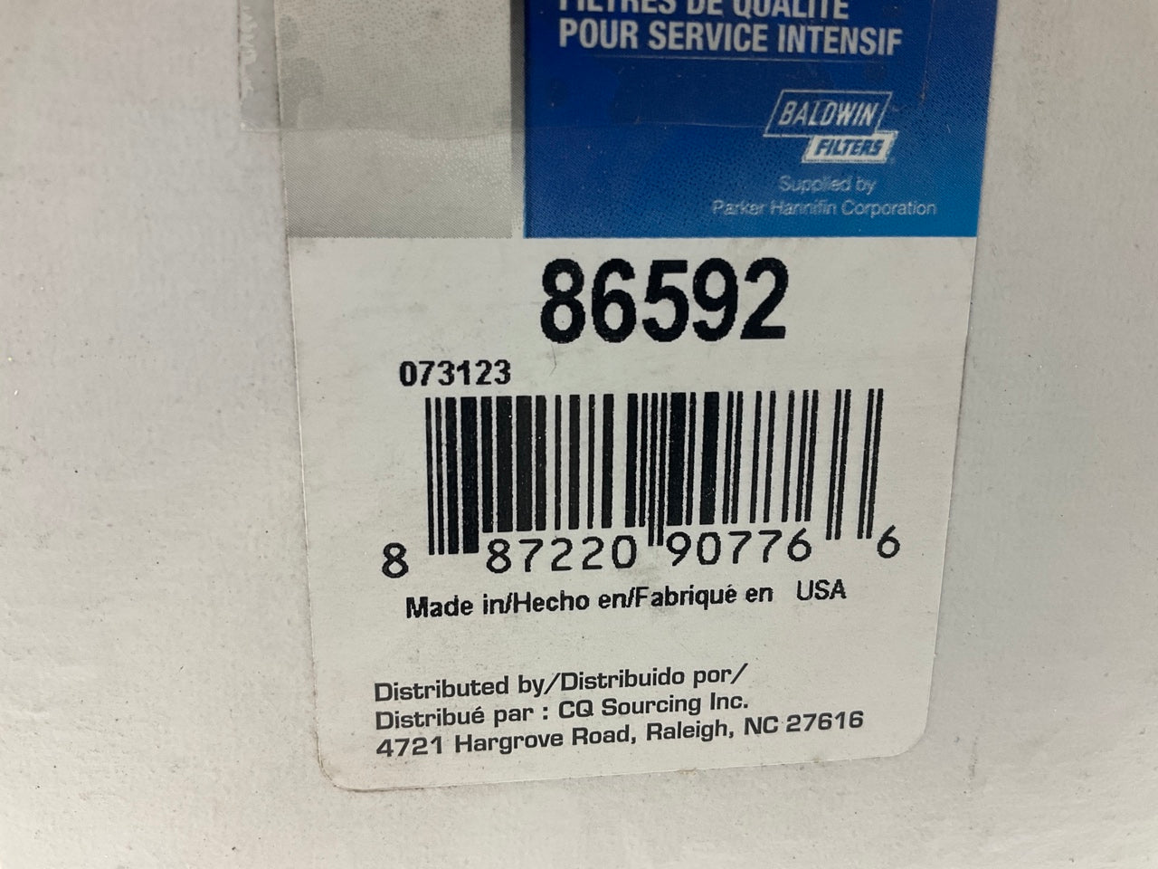 Carquest 86592 Cartridge Fuel Canister Filter For CAT PM3512 PM3516 PP3516