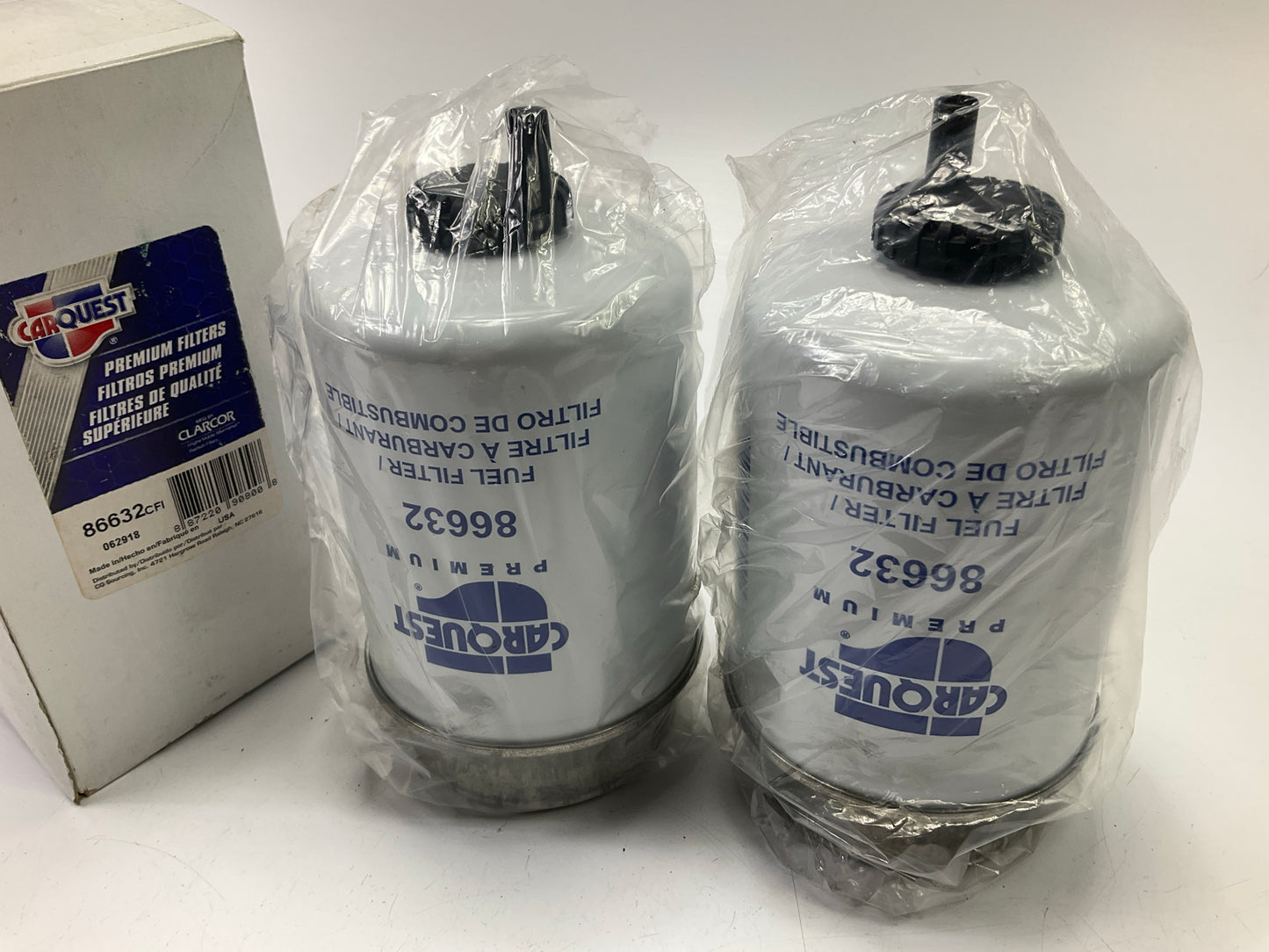 (2) Carquest 86632 Diesel Fuel Water Separator Filter Replaces PS9127 33748